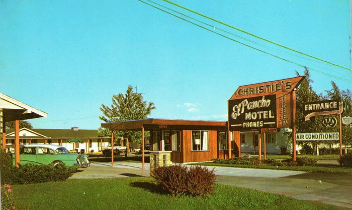 El Pancho Motel (Travel Inn) - Vintage Postcard
